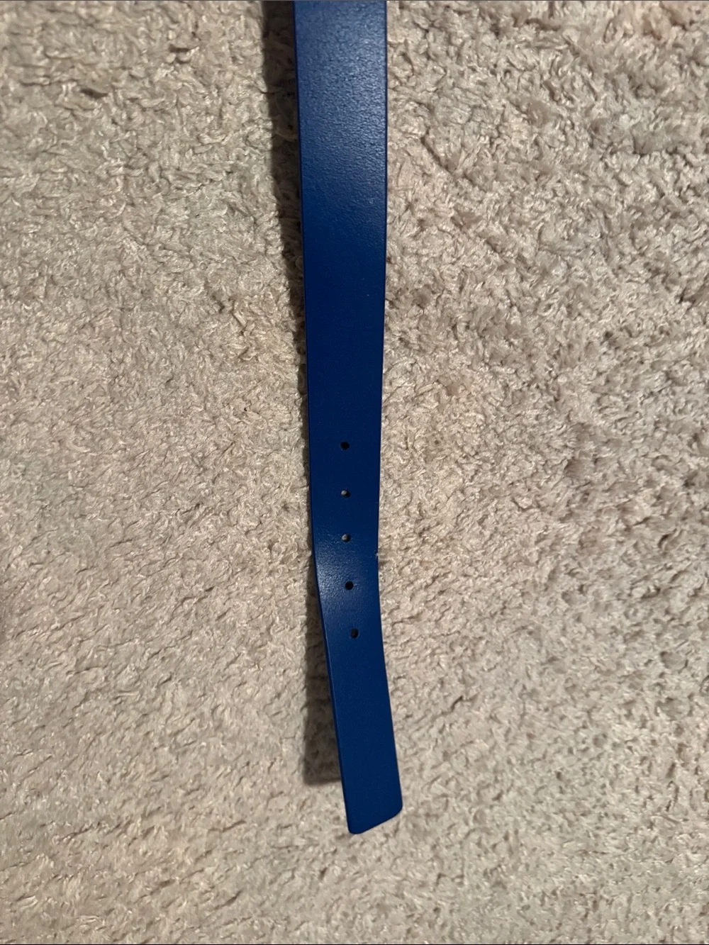 Armani Exchange Blue Strap Belt with Black Buckle